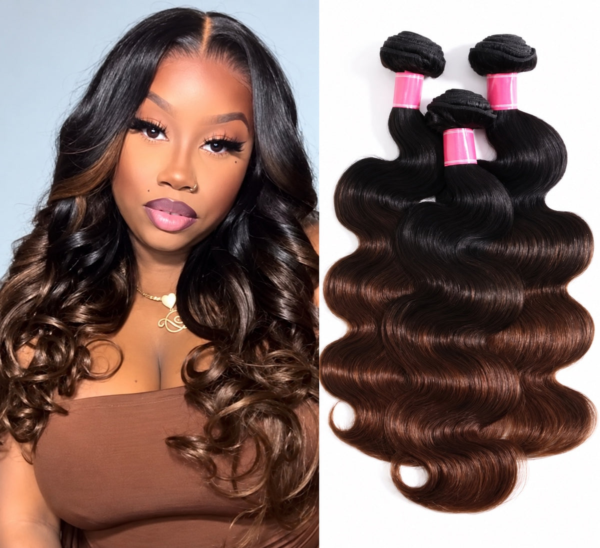 Bundles- Extensions Body Wave T1B/4  Cheveux vierges vietnamiens ( 100% Humais)