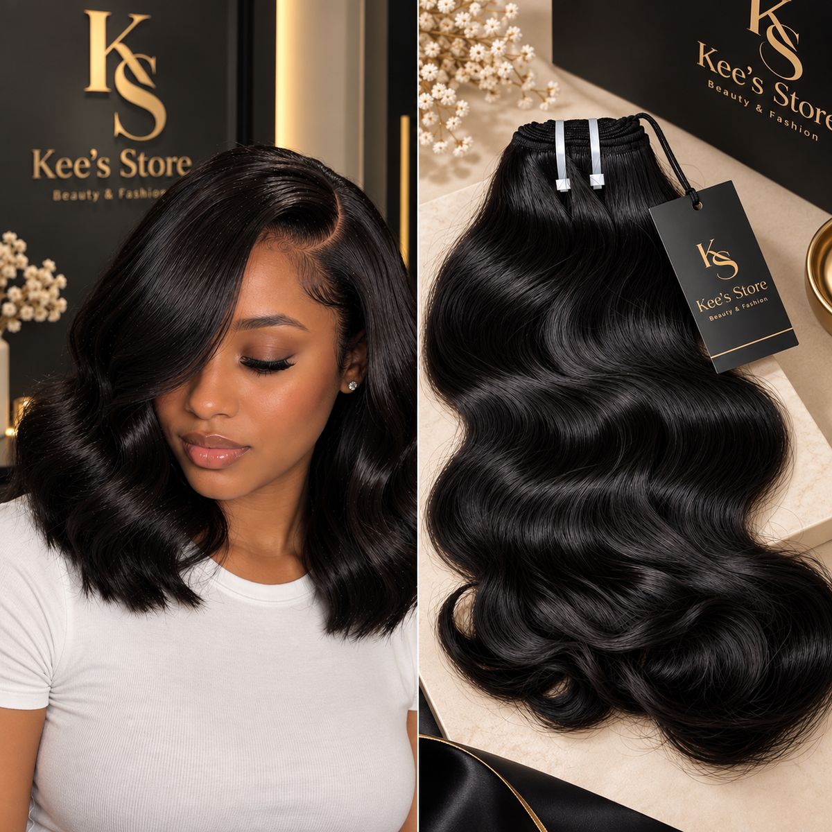 Bundles- Extensions de Cheveux Vierges Body Wave  (100 % Humains)