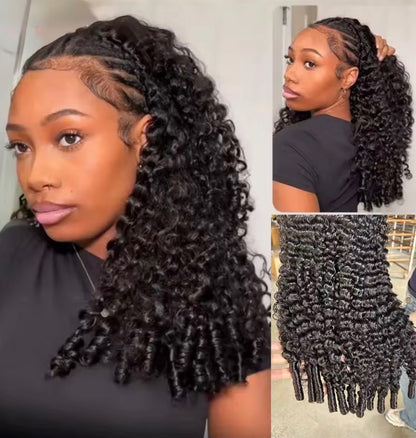 Instant Glam - 250% Density Curly Half Wig (20 inches)