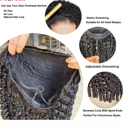 Instant Glam - 250% Density Curly Half Wig (20 inches)