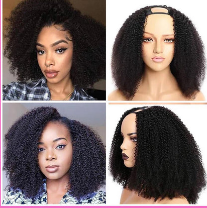 U Part Afro Curly Wig