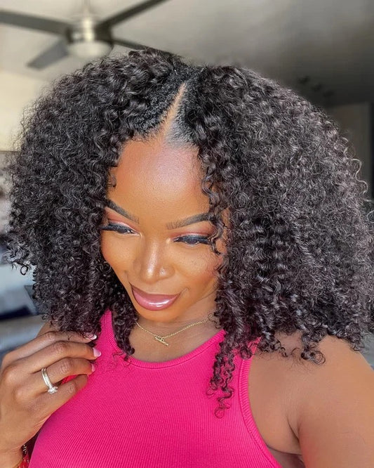 U Part Afro Curly Wig