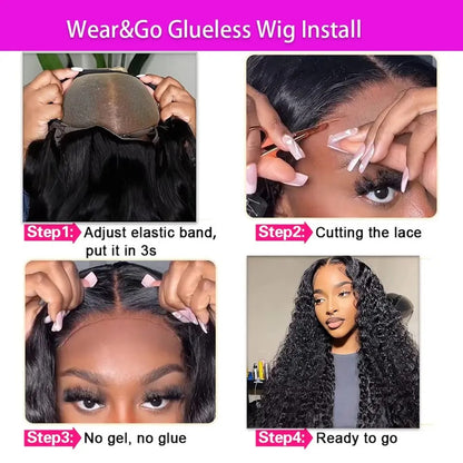 Deep Wave Glueless Wig 4*6