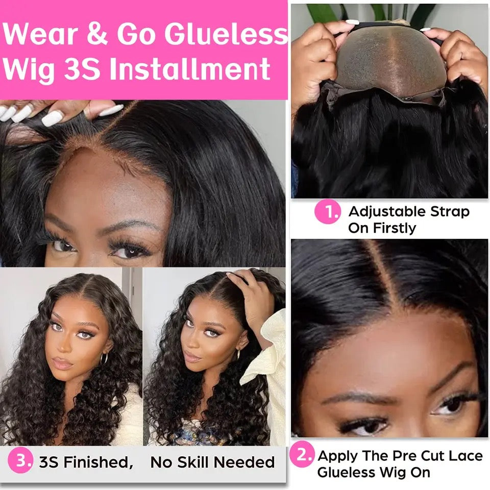 Deep Wave Glueless Wig 4*6