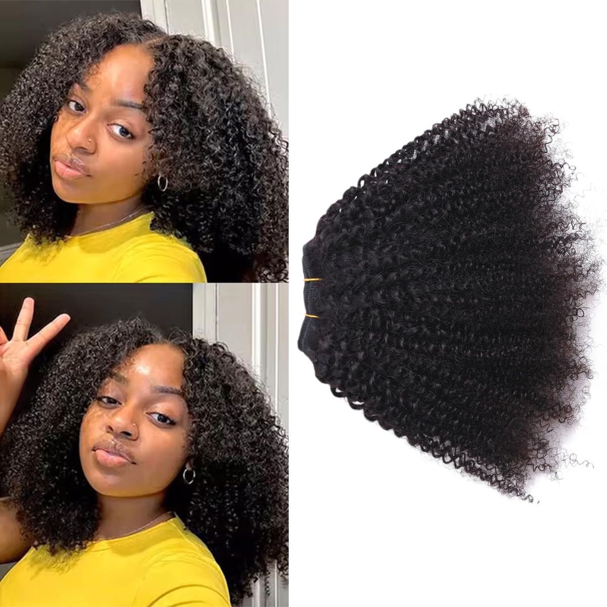 Bundles- Extensions Afro Curly – 100 % Cheveux Humains Vierges