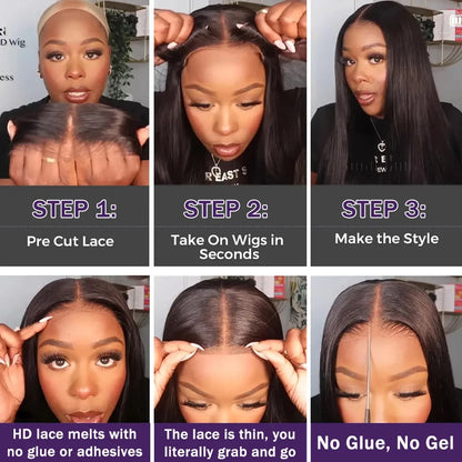 4*6 Wear Go Lace Wig Glueless Straight Hair