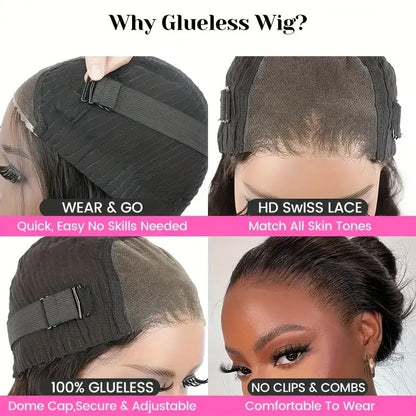 Glueless wig human bob straight