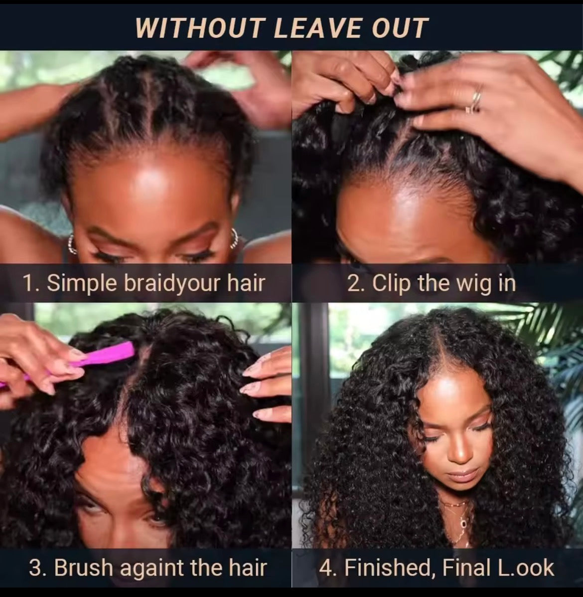 Real Blend - Curly U-Part Virgin Hair Wig (22 inches)