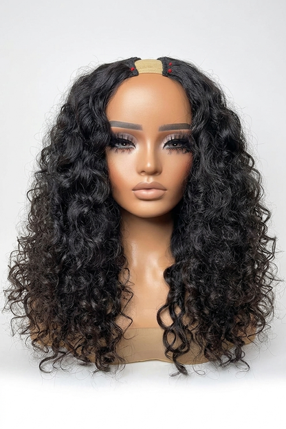 Instant Seamless - Deep Wave U-Part Virgin Hair Wig (20 inches)