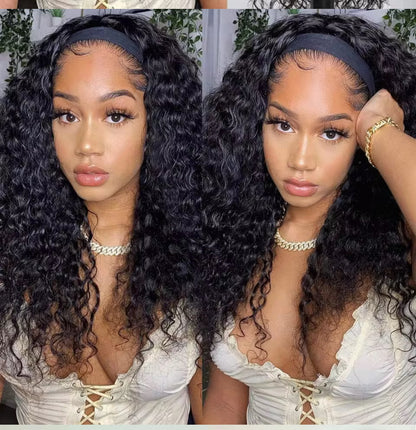 Throw & Go - Deep Wave Headband Wig (18 inches)