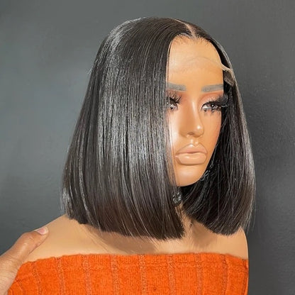 Glueless wig human bob straight