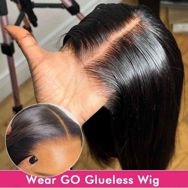 Glueless wig human bob straight