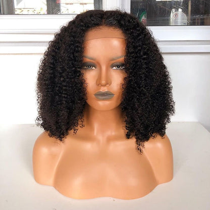 Afro  curly 4*4 glueless wig