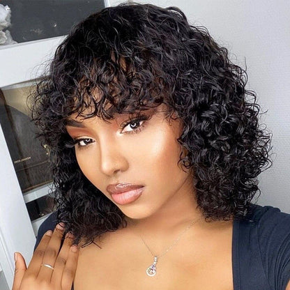 Bangs Bob Wig Water Curly