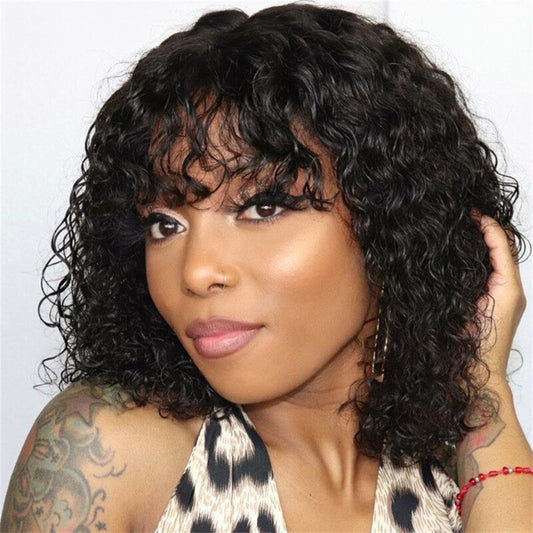 Bangs Bob Wig Water Curly