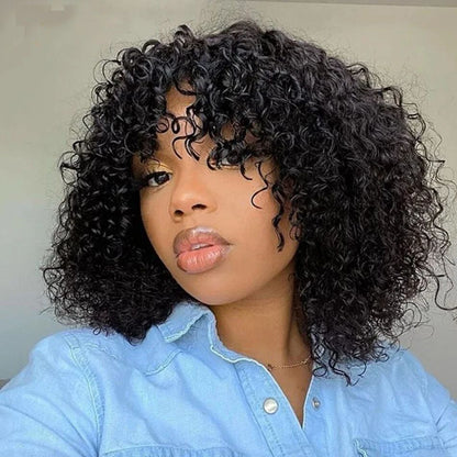 Bangs Wig Kinky Curly