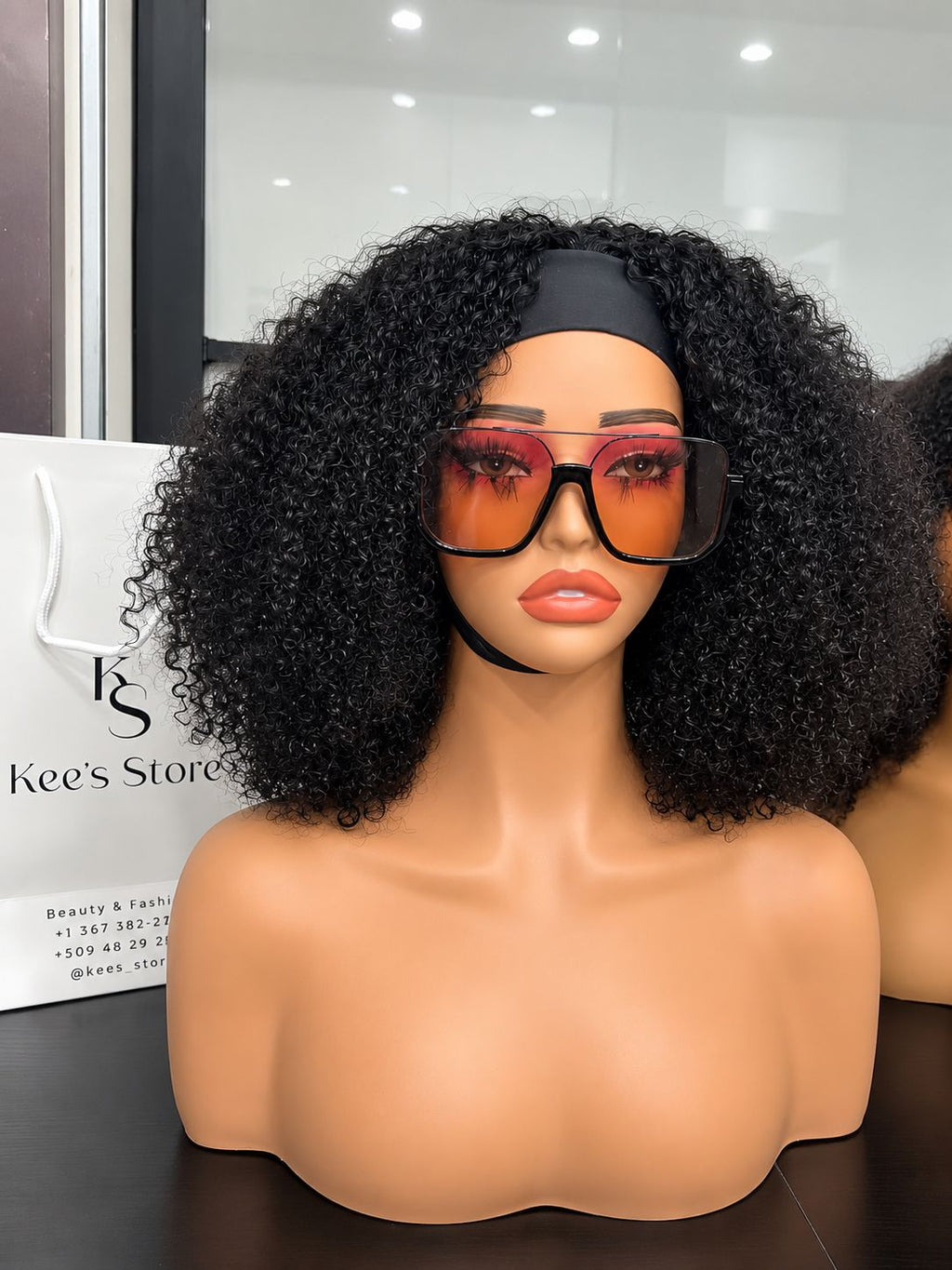 Perruque bandeau afro curly 16 pouces