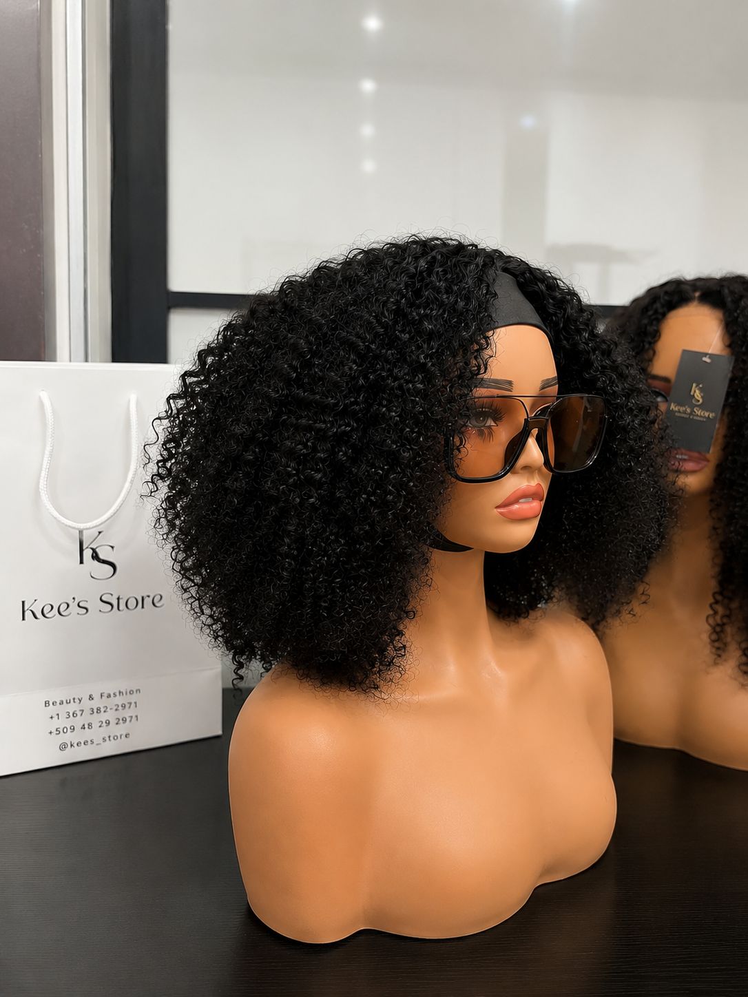 Perruque bandeau afro curly 16 pouces