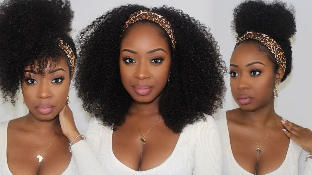 Perruque bandeau afro curly 16 pouces